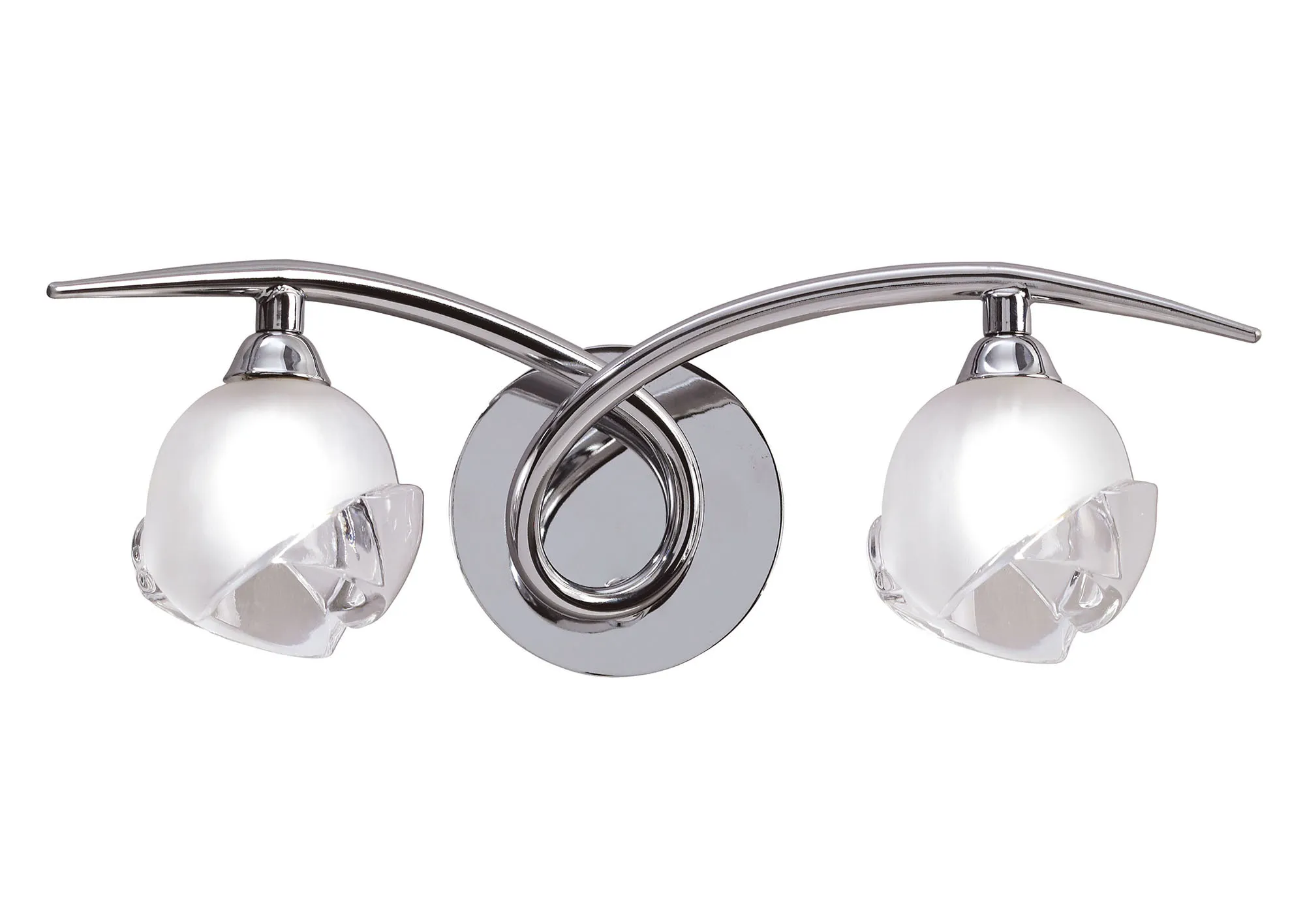 Fragma Polished Chrome Wall Lights Mantra Armed Wall Lights